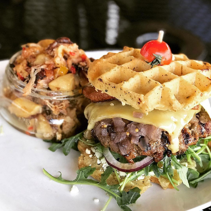 Waffle burgers, waffle salads, even a waffle filet are coming to The Works
